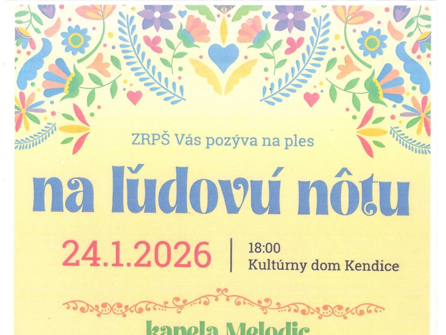 24.1.2026, Ples ZRPŠ Kendice